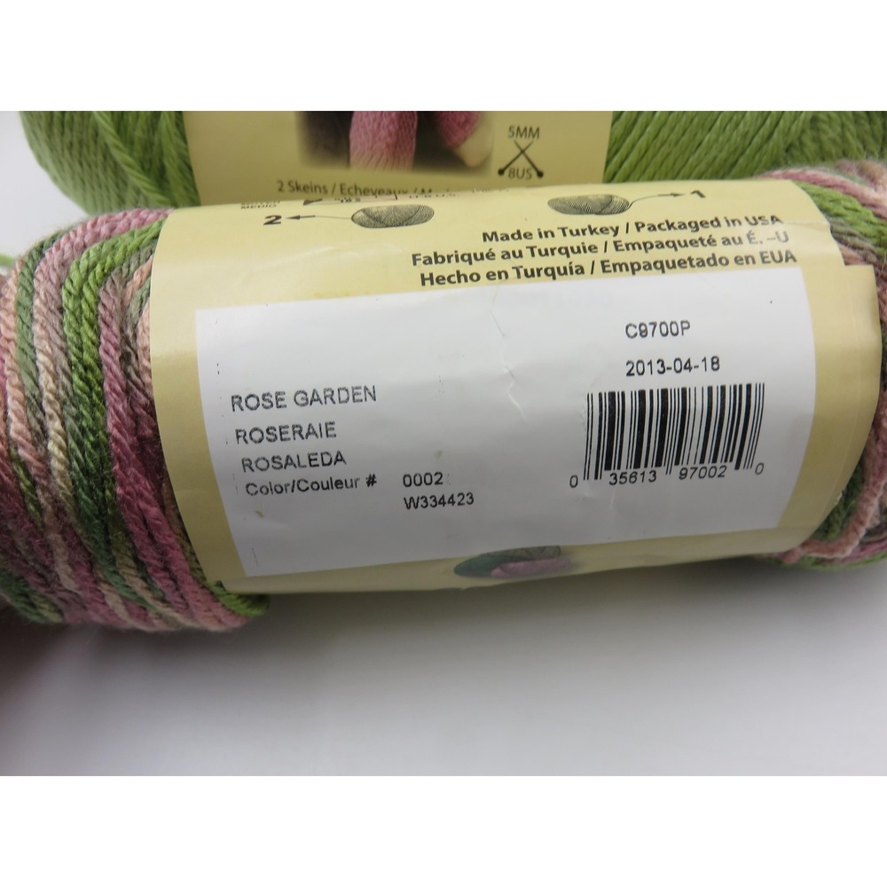 Caron Simply Soft Yarn Green Rose Garden Mary Maxim Mermaid Cocoon Pattern 99032 - Picture 10 of 15